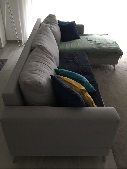Venda de Sofa Chaise Long Cinzento (Usado)