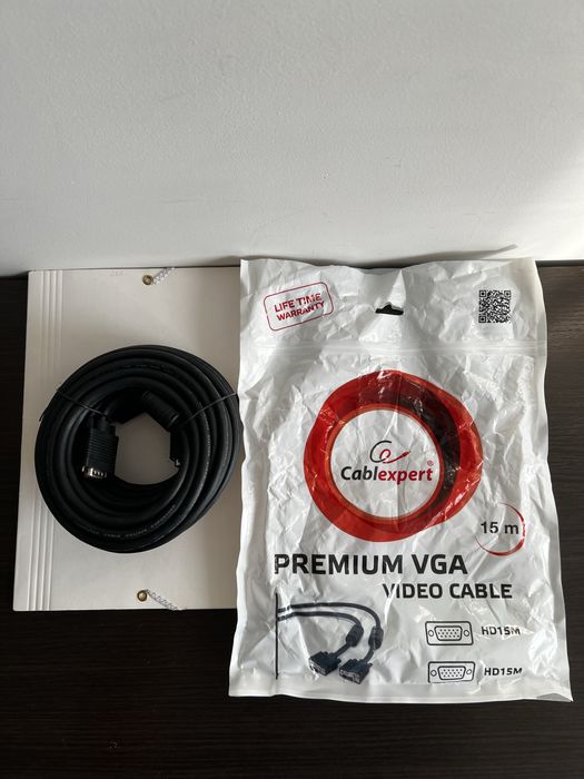 Cable. Premium quality VGA monitor HD15M/HD15M 15 m.