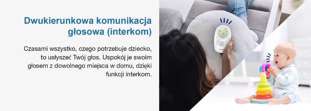 VTECH DM1212 niania elektroniczna 460m 5 kołysanek Baby Monitor biała