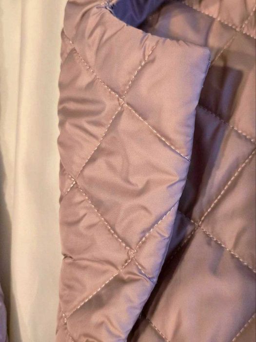 Пальто стьобане колір пудра М 46