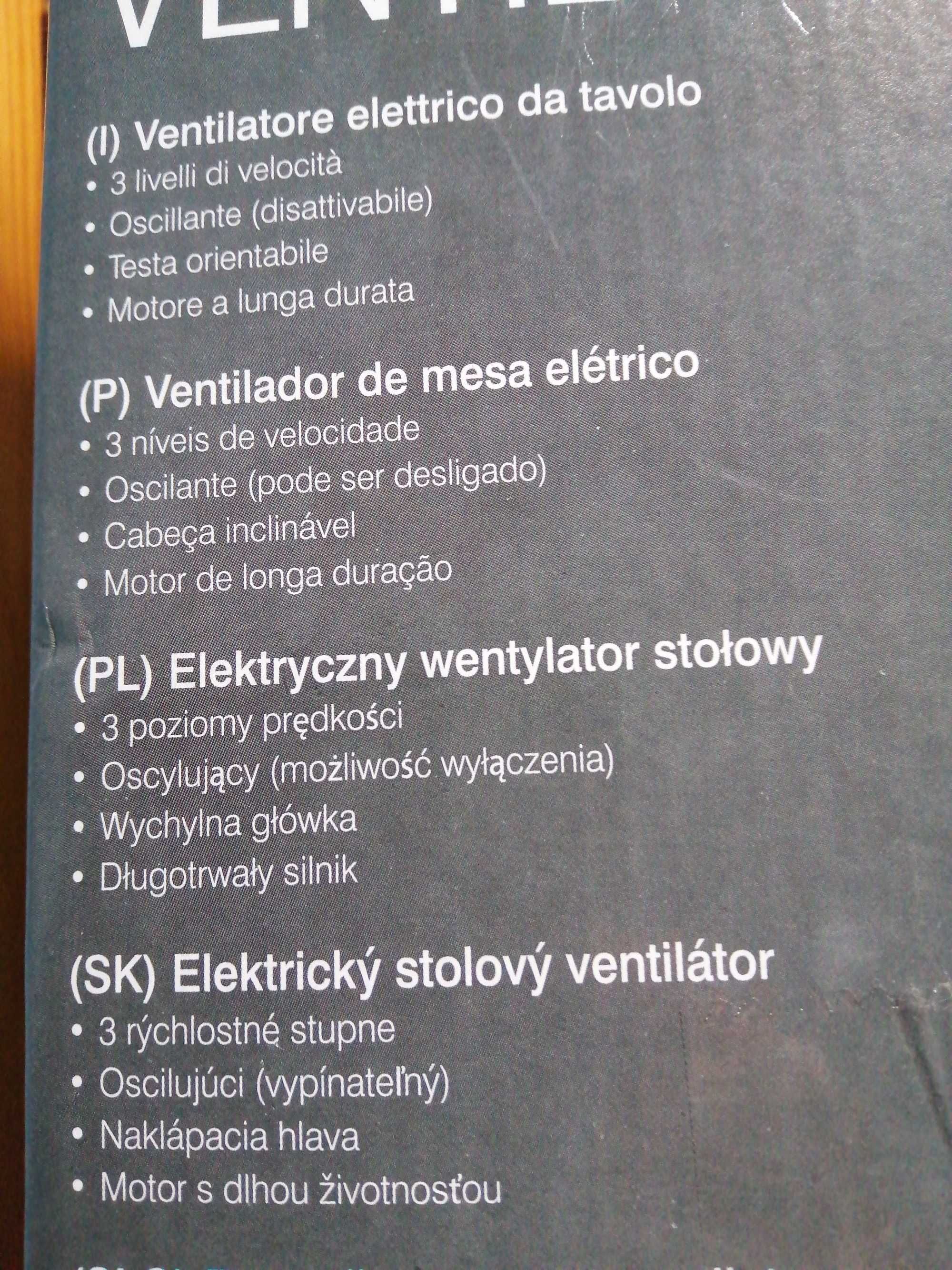 Duży elektryczny Wentylator 3 prędkości oscylacja na biurko 45wat stół