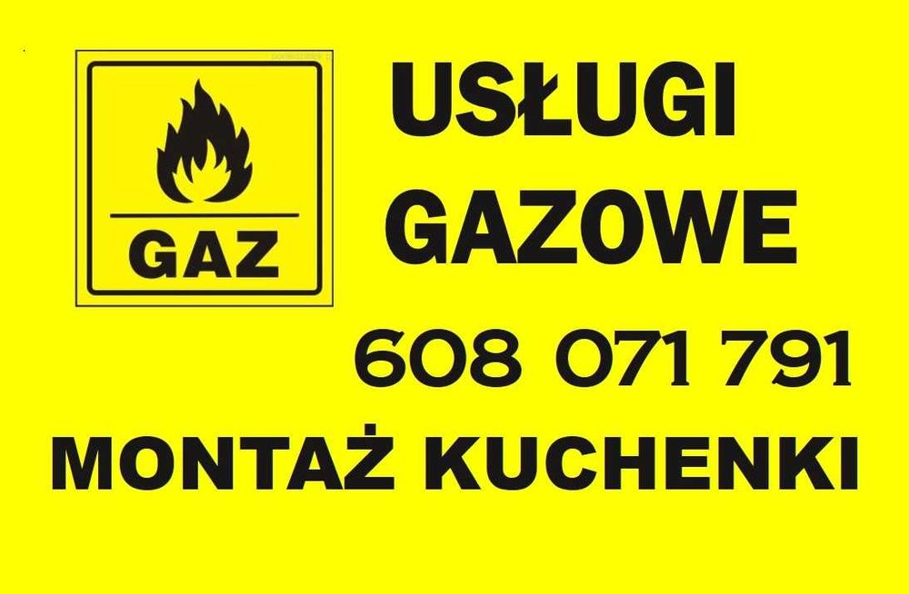 Instalacje gazowe, podłączenie kuchenki płyty gazowej lub elektrycznej