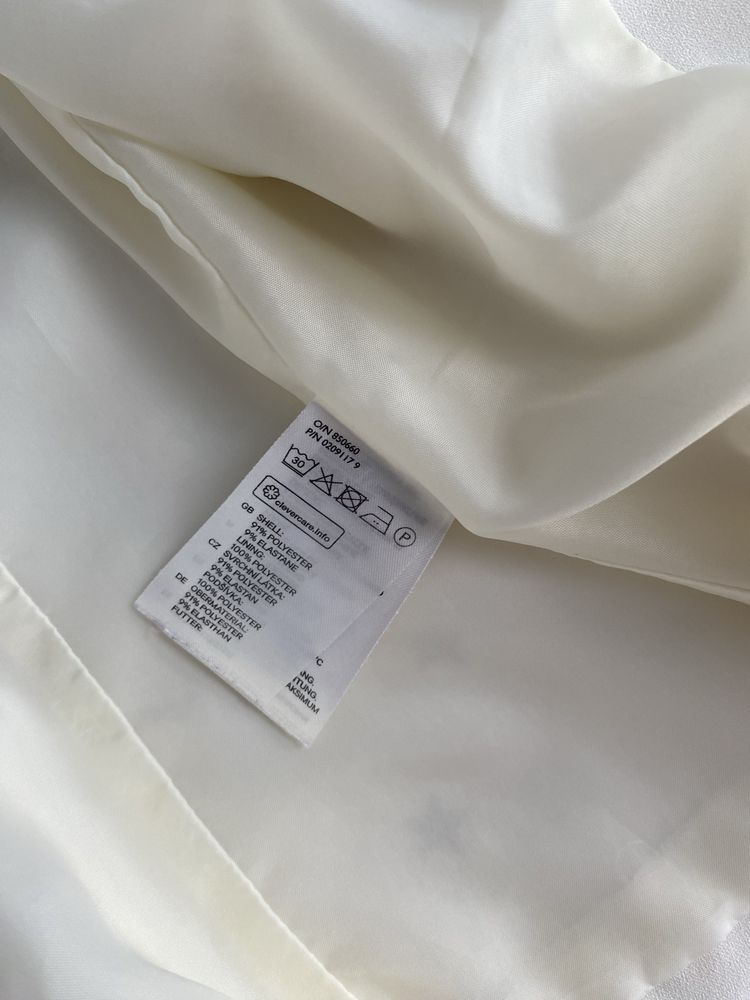 H&M ecru letni biały żakiet roz 36