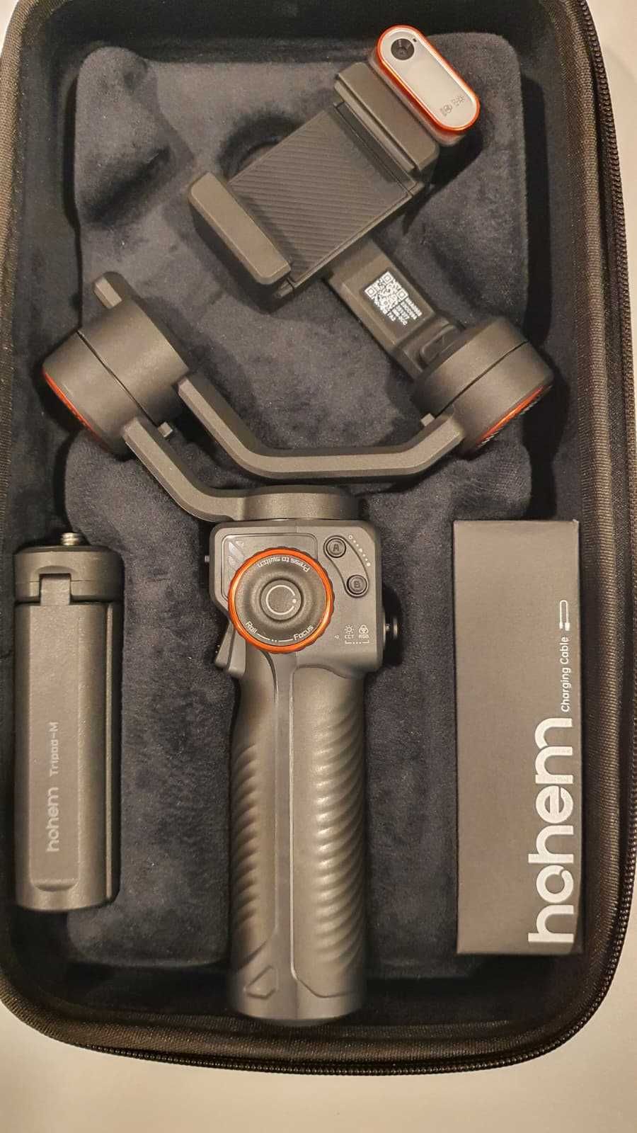 Hohem M6 Kit – Gimbal Premium com AI Tracking + LED + RGB (Como Novo)