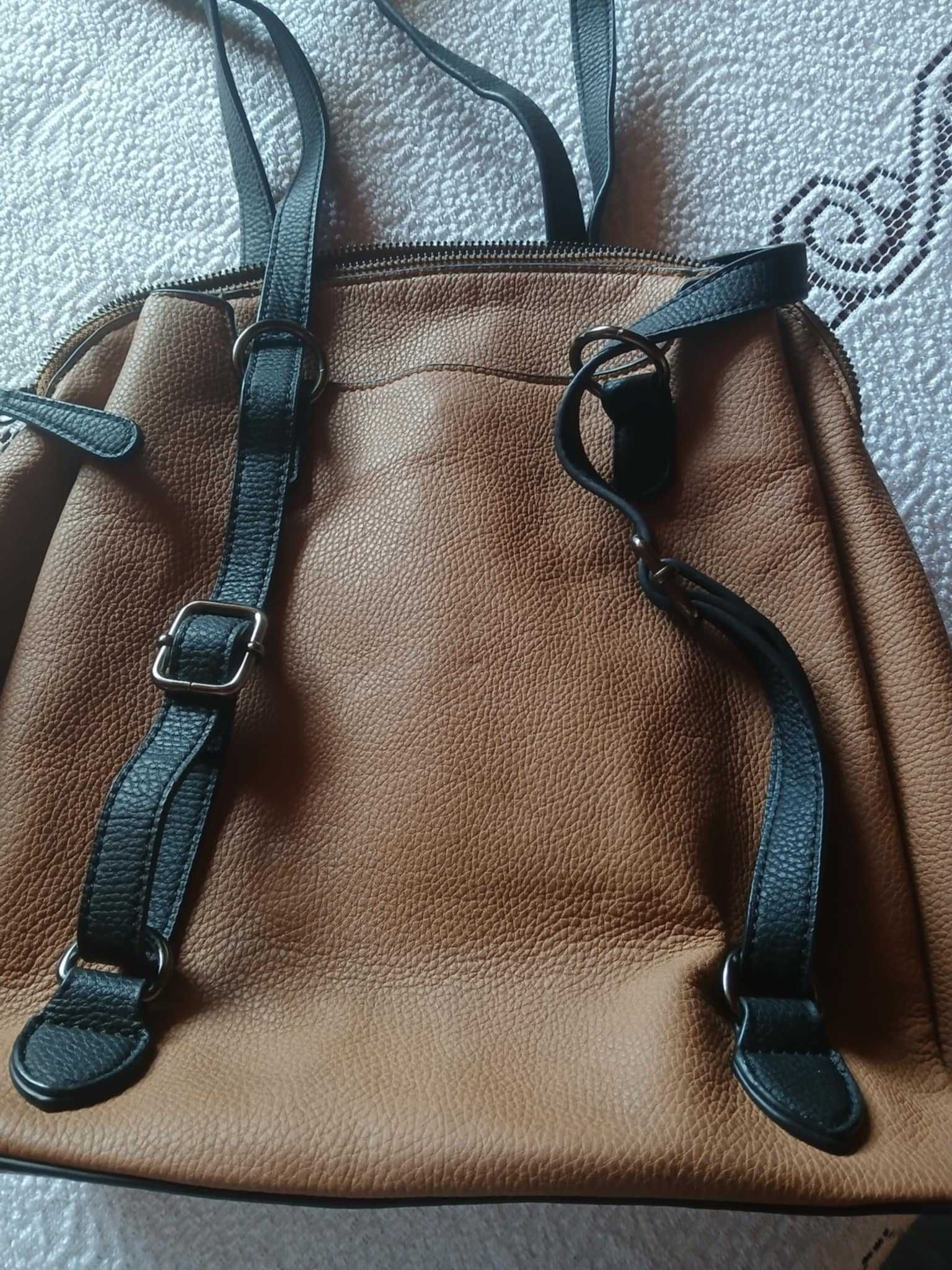 Plecak Rieker H1026-20 brązowo-biały