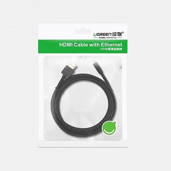 Kabel Ugreen Hd127 micro Hdmi - Hdmi 2.0/4k 60Hz 1 m - czarny