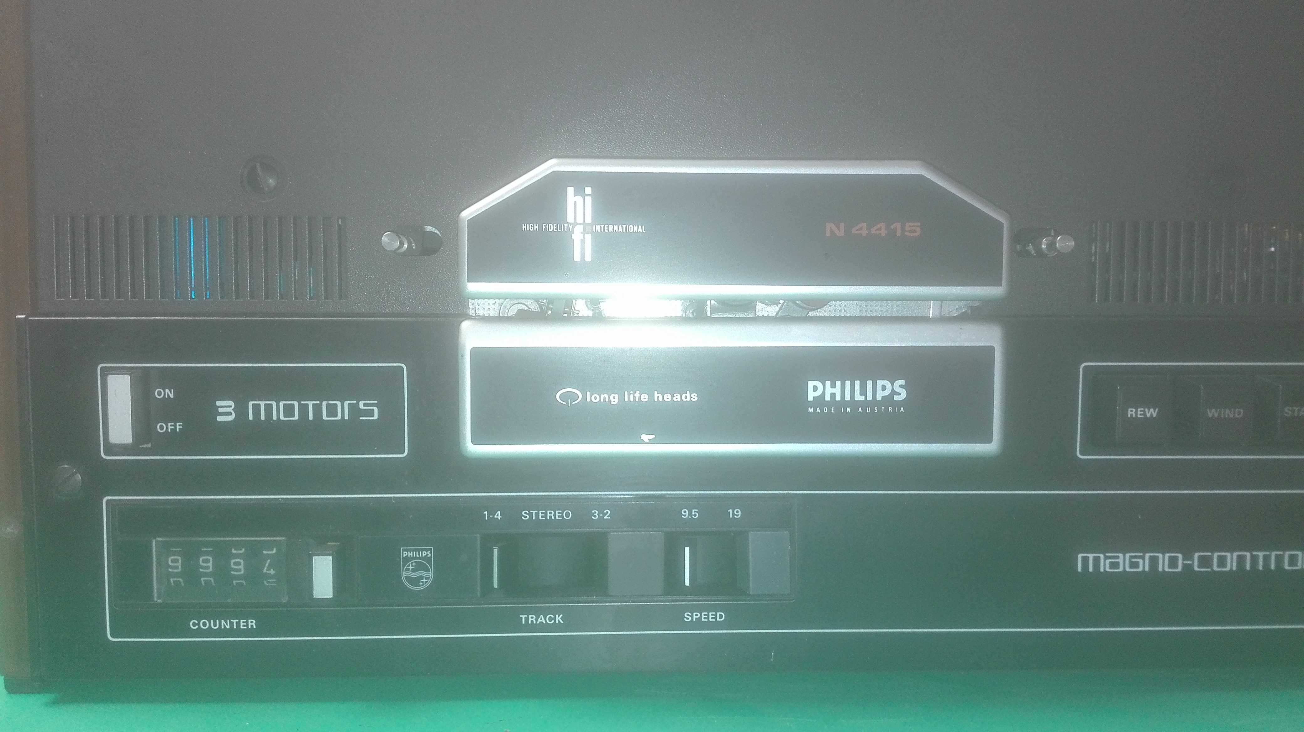 Philips N4415 amplificador leitor gravador bobines