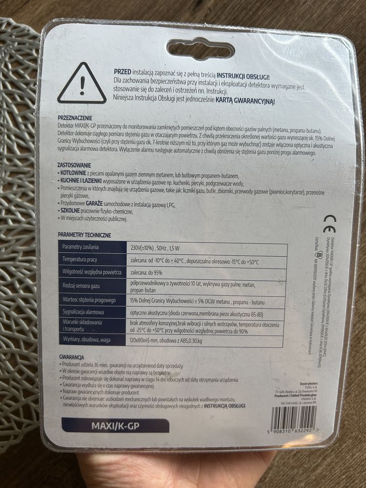 Czujnik gazu VÖGEL Maxi/K-GP