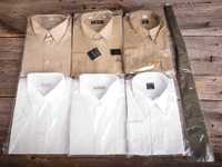 Koszule białe i beżowe męskie 100% bawełna 44 182 długi krotki rękaw