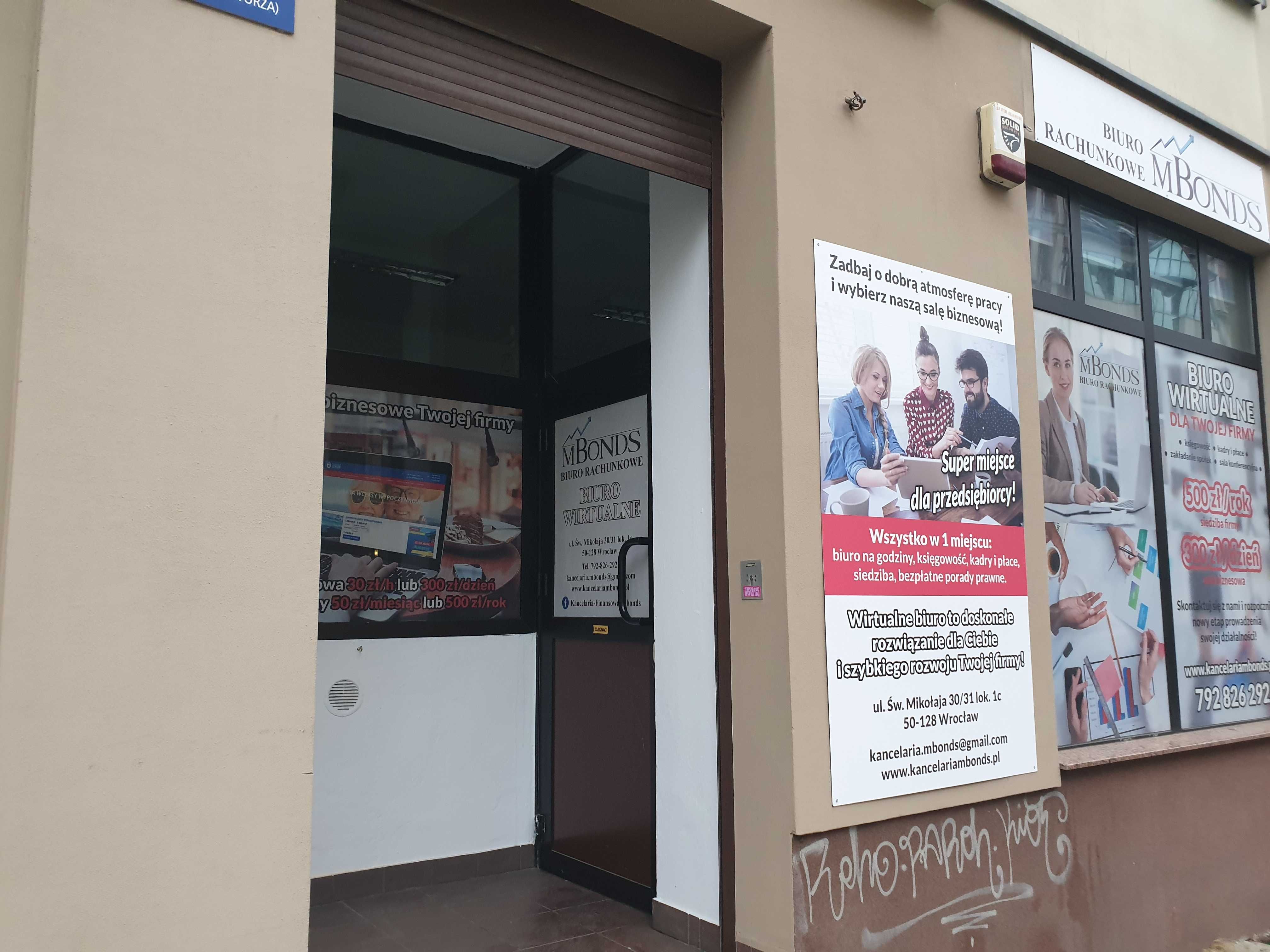 Biuro wirtualne adres siedziby firmy_SALA na godziny_Wrocław Centrum