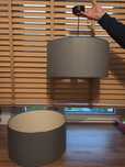 Lampa sufitowa szara + abażur do lampy stojacej