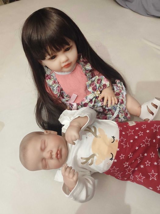 2 lalki typu Reborn niemowlak lalka jak żywa lala bobas