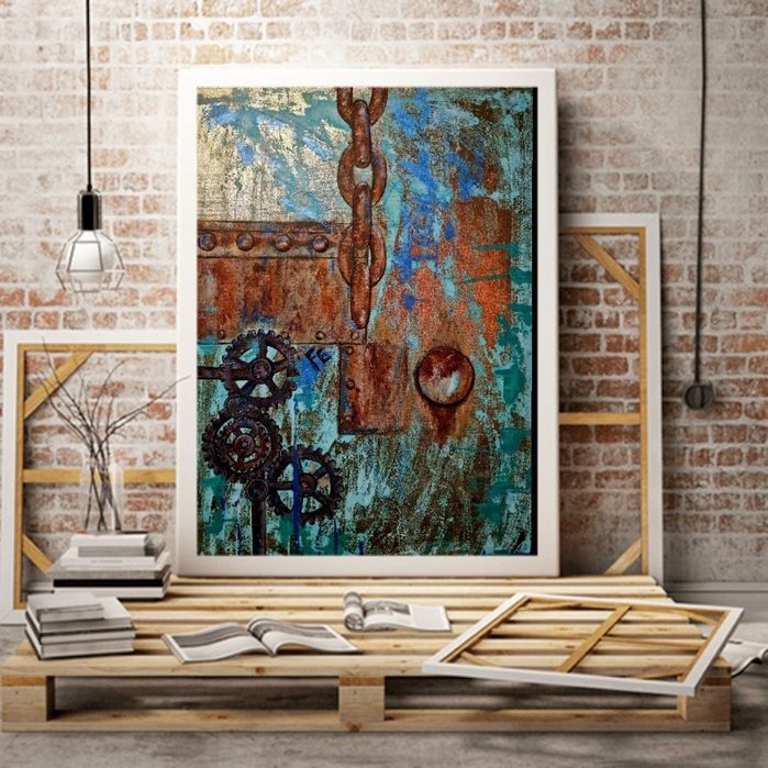 Абстрактная картина в стиле Лофт для офиса