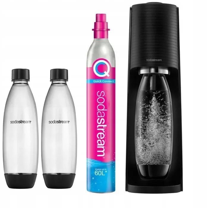 Saturator-syfon do wody SodaStream+ nabój Terra+2× butelka