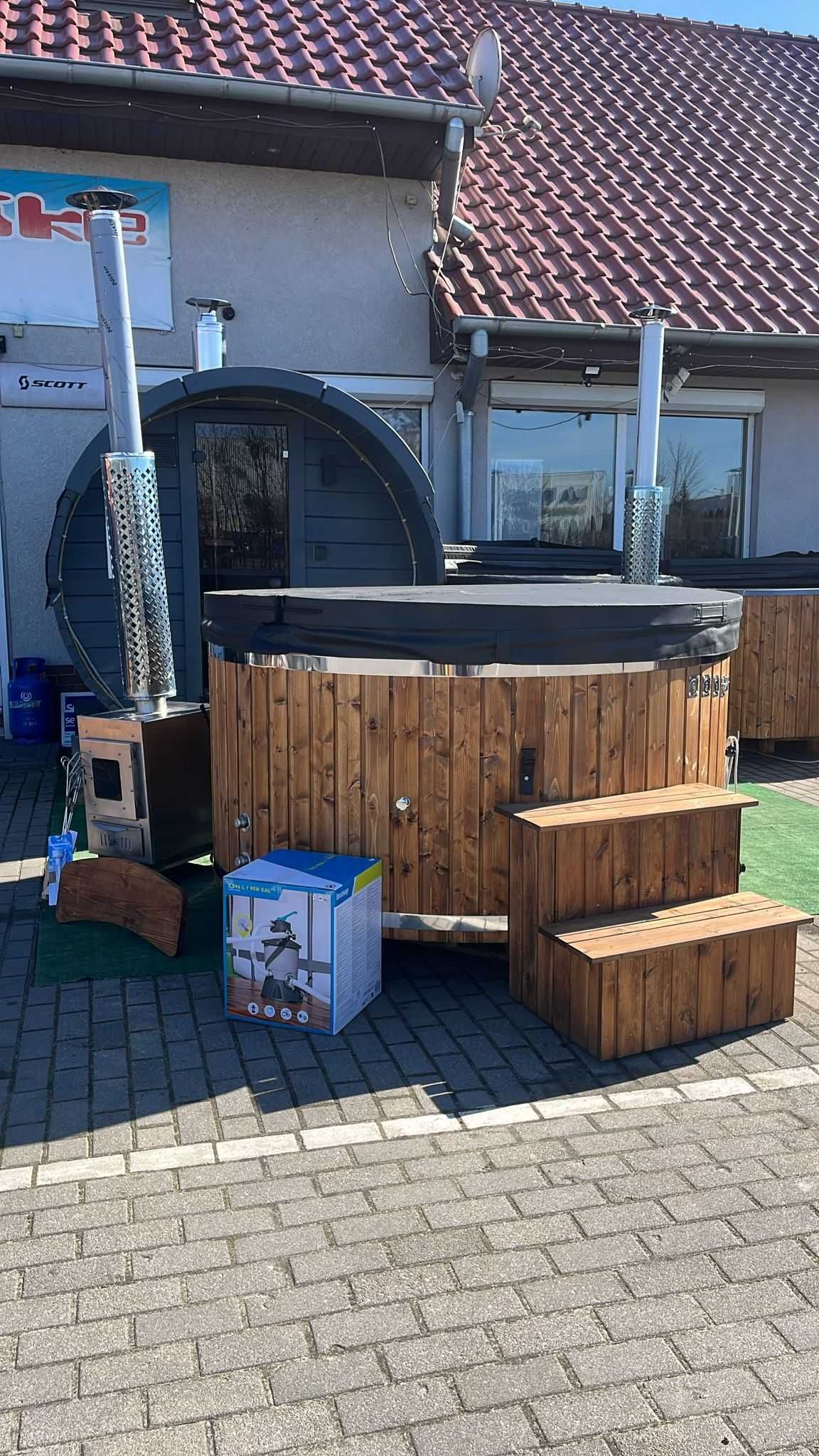 Balia bania jacuzzi termo pokrowiec z filtrem 4-6 osób