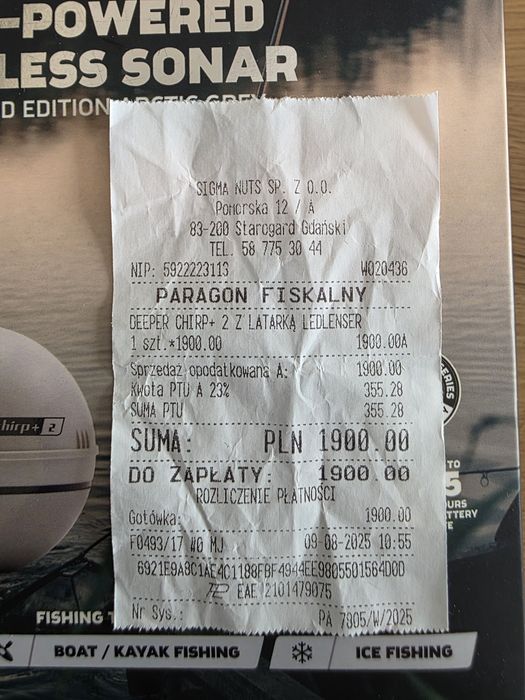 Deeper Arctic Grey chirp +2 Gwarancja