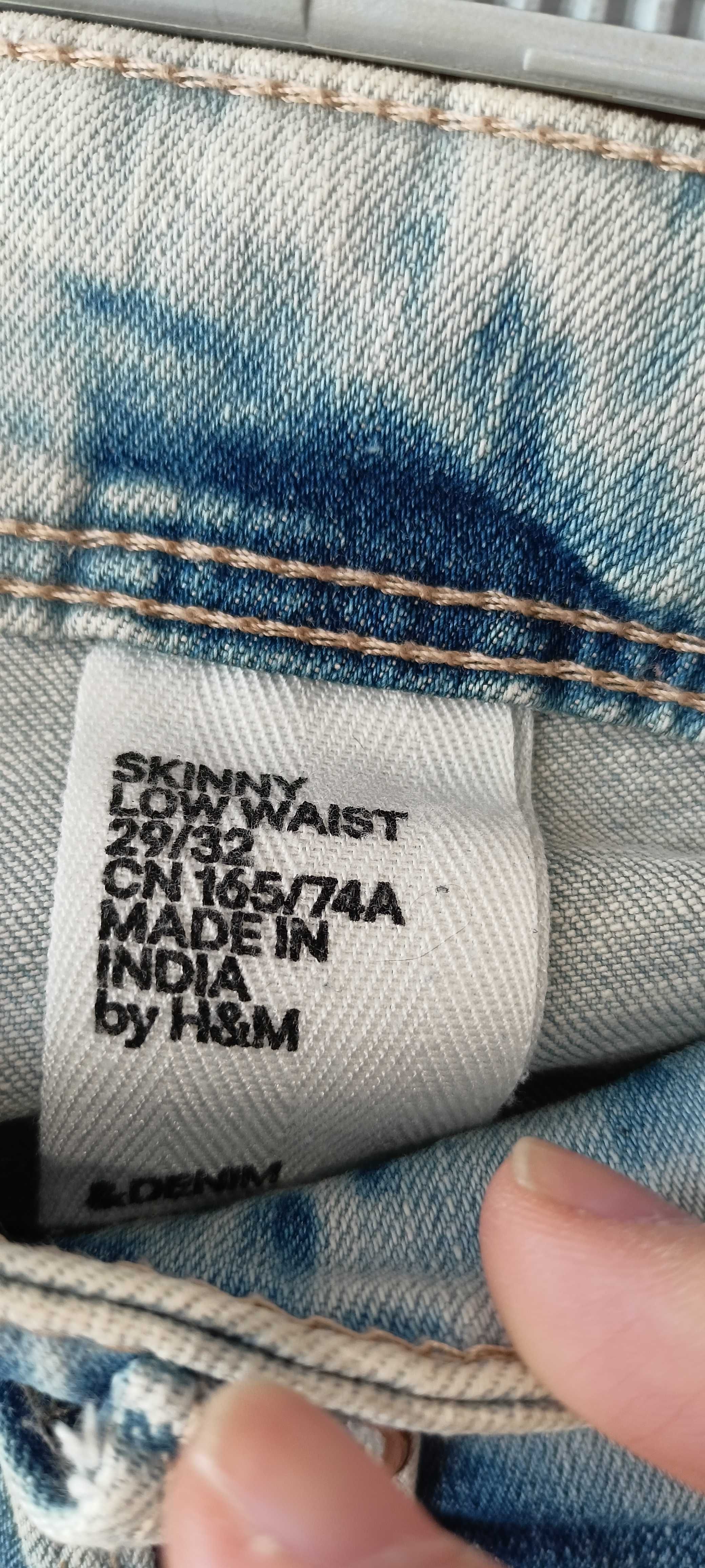 Spodnie jeansy h&m denim 97% bawełna