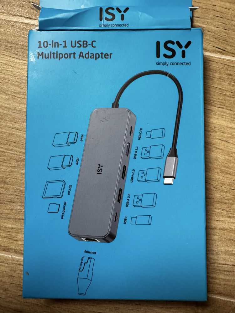 Мультипорт адаптер 10 в 1 USB-C