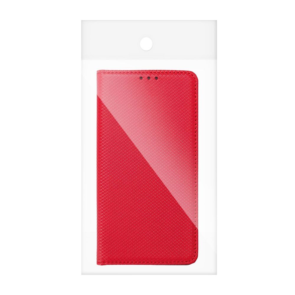 Etui Z Klapką Motorola Moto G42 Czerwony + Szkło 9H