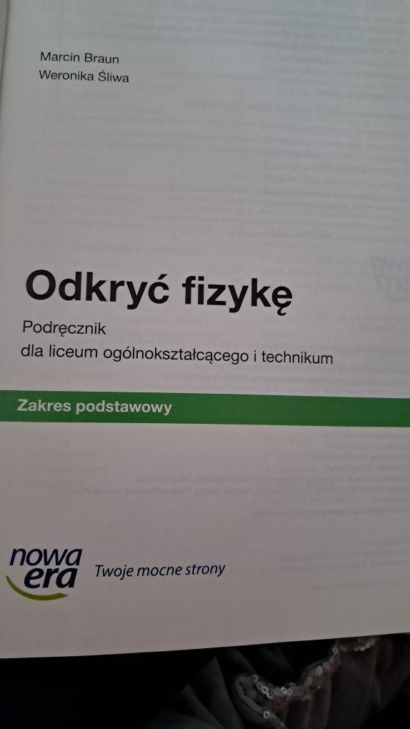 Podręcznik odkryć fizykę do liceum ogólnokształcącego i technikum