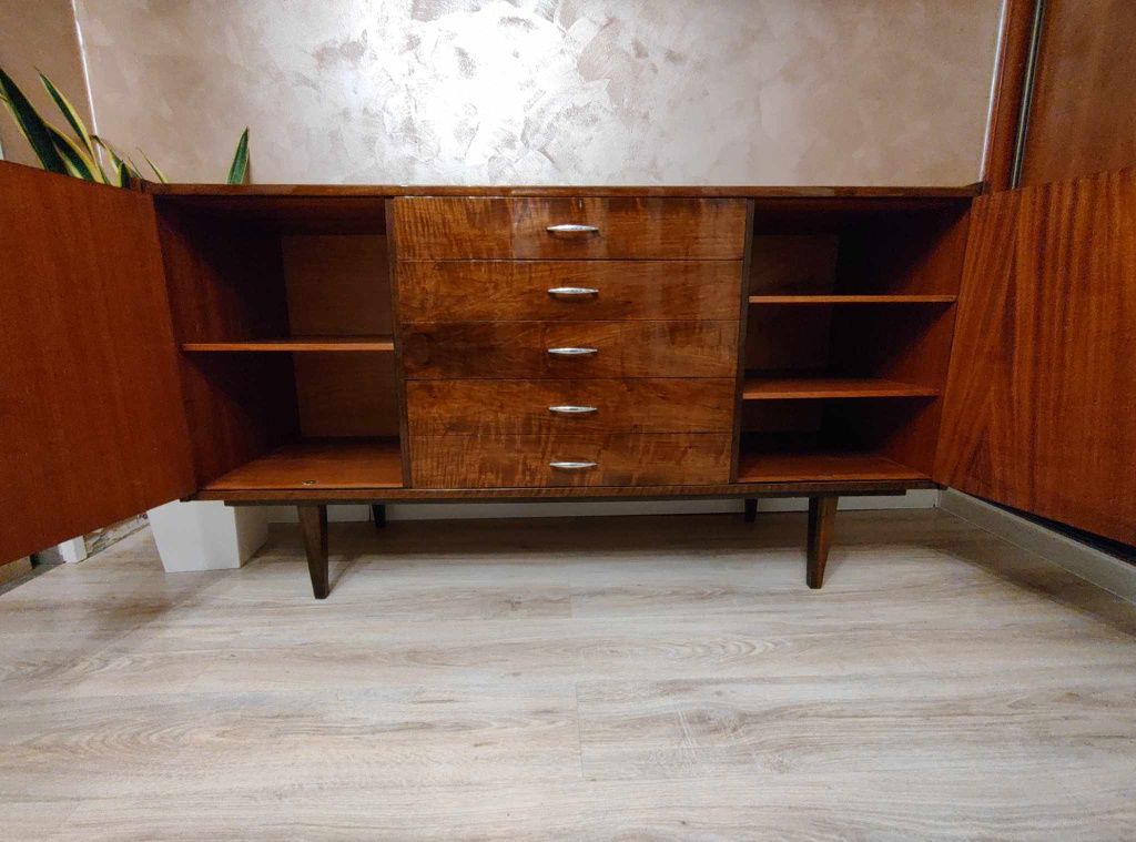 Piękna  komoda PRL lata 60te proj. Hałas szafka rtv sideboard jamnik