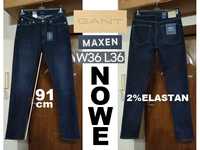 spodnie GANT MAXEN W36 L36 pas 89 90 92 - 94 96 98 NOWE