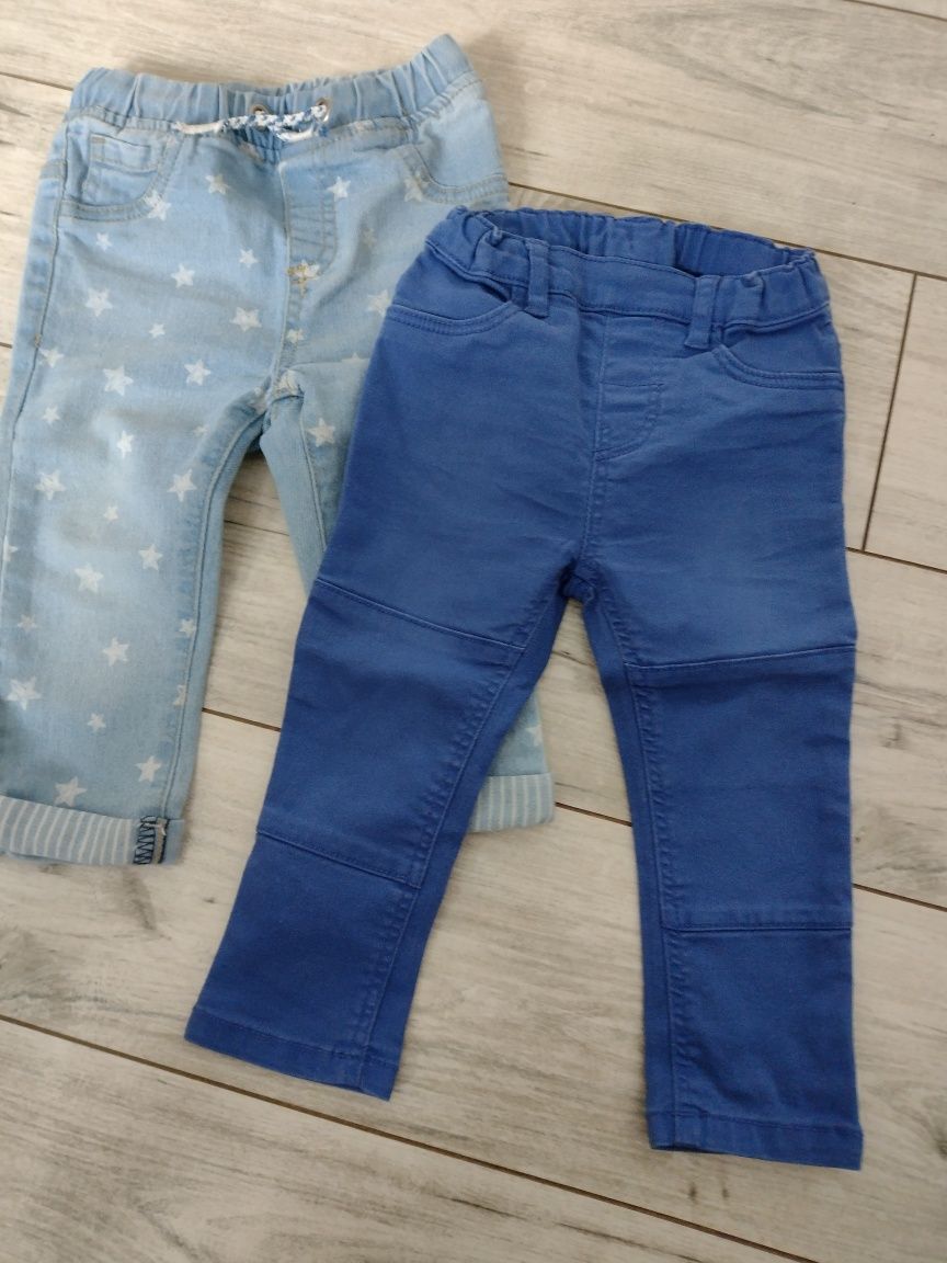 Spodnie jeansy joggersy dresy H&M 80/86