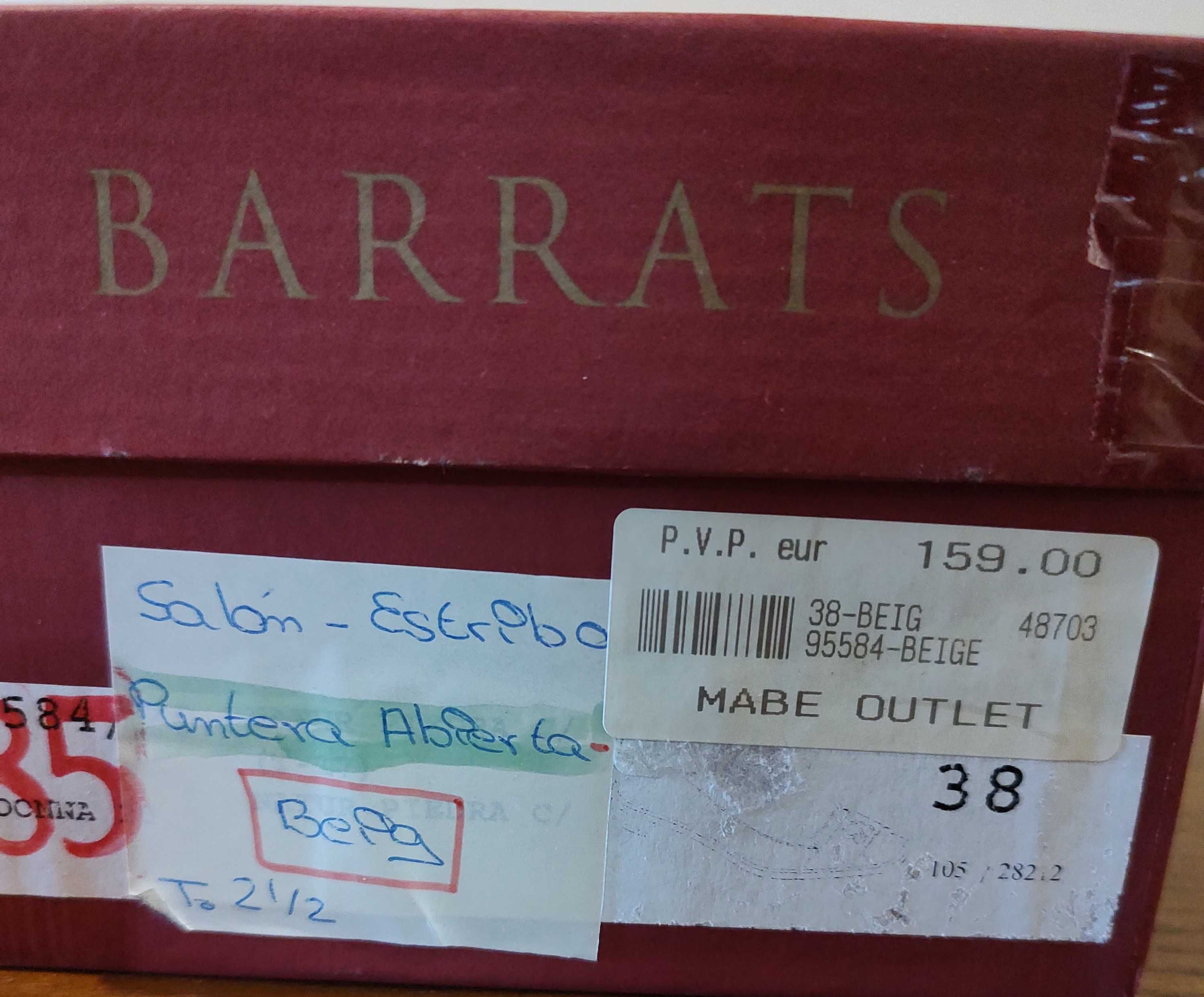 Sapatos novos abertos Barrats 38 - Preço Fixo