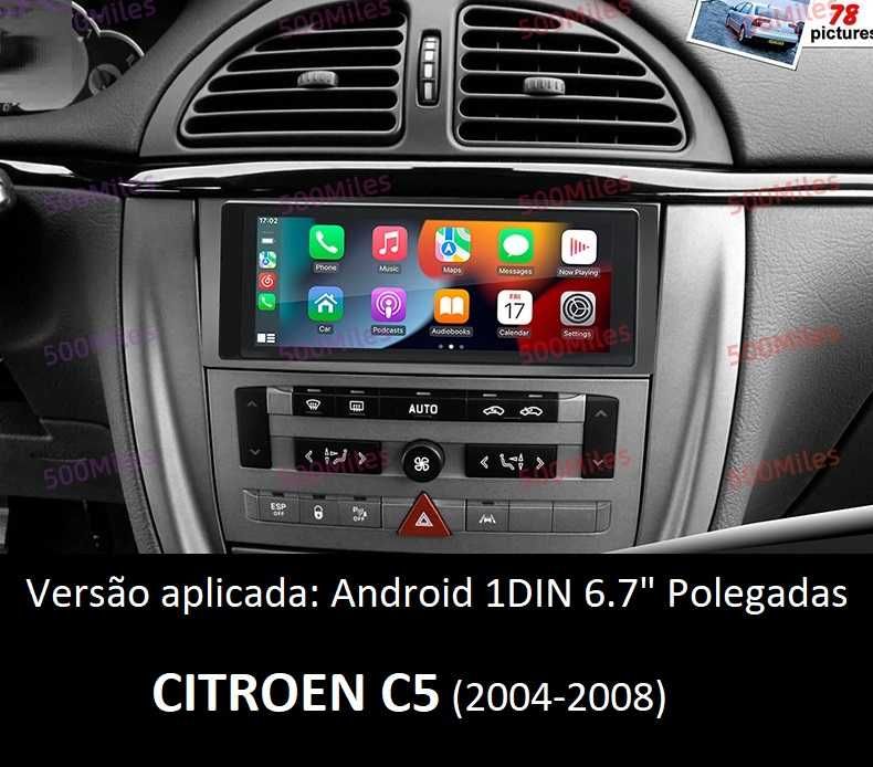 (NOVO) Rádio 1DIN • CITROEN C5 • (2001 a 2008) • Android GPS (2DIN)