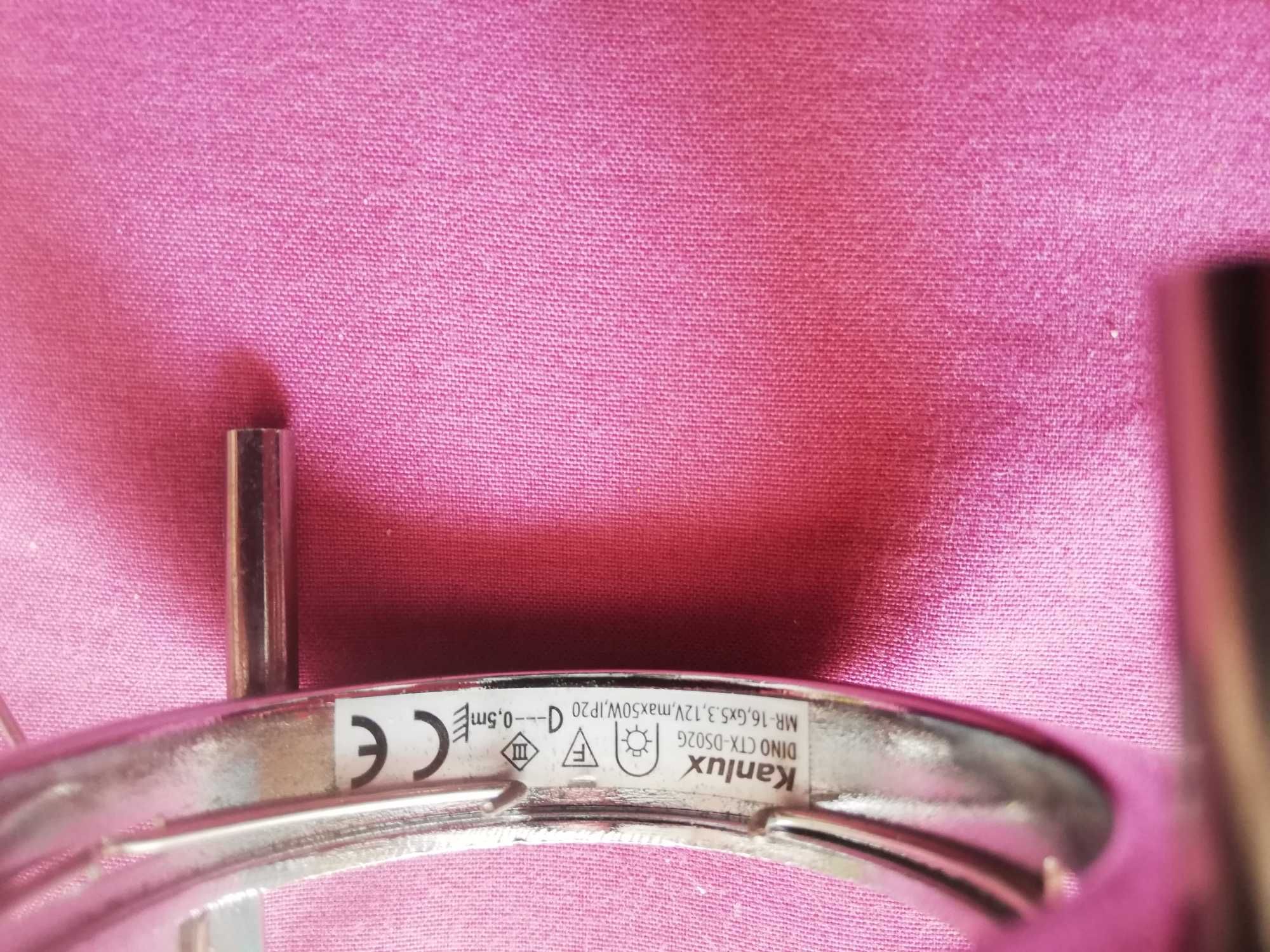 2x oprawa sufitowa halogenowa Chrom stała wpuszczana śr 5,8cm