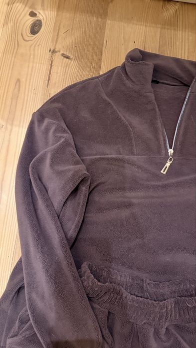 Шоколадний флісовий костюм відьного крою