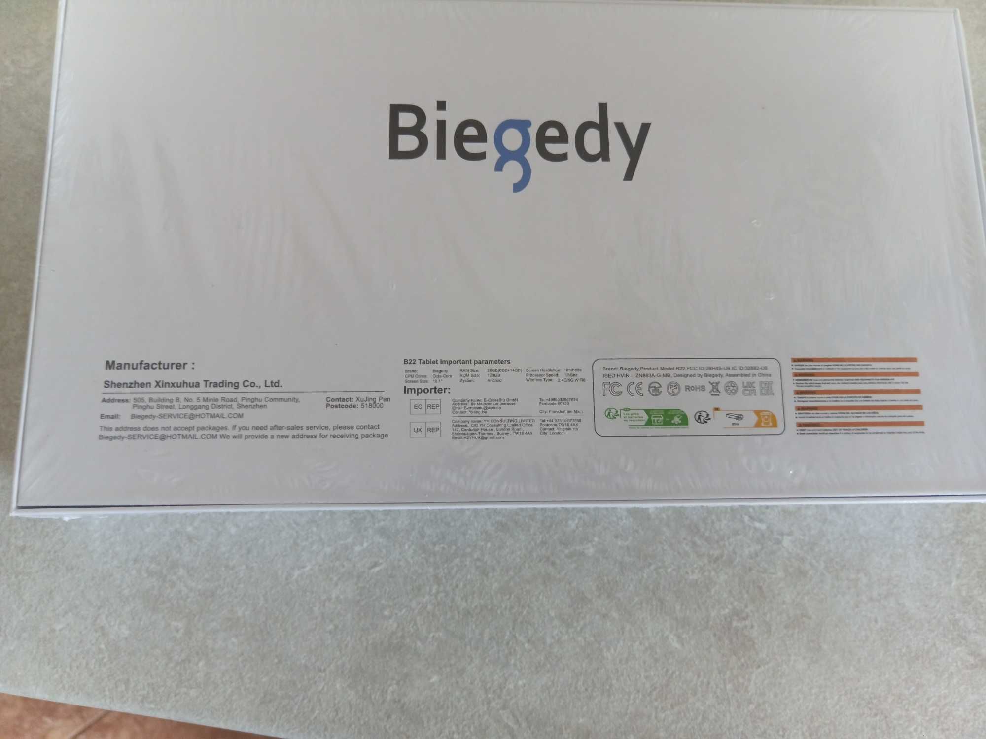 Новий      планшет Biegedy B22 Gold 128GB