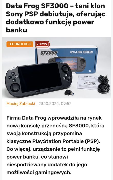 konsola SF 3000 jak R36S data frog retro PSX 14 emulator  20000 gier