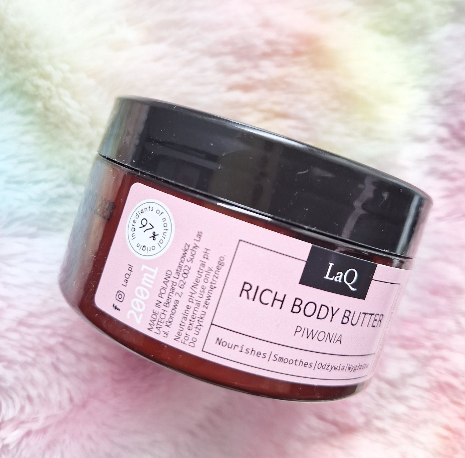 Laq Rich Body Butter Bogate Masło Do Ciała Kocica Piwonia 200Ml