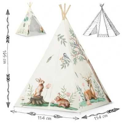 Tipi Namiot Dla Dzieci Teepee Z Poduszką I Stabilizatorem Zwierzątka