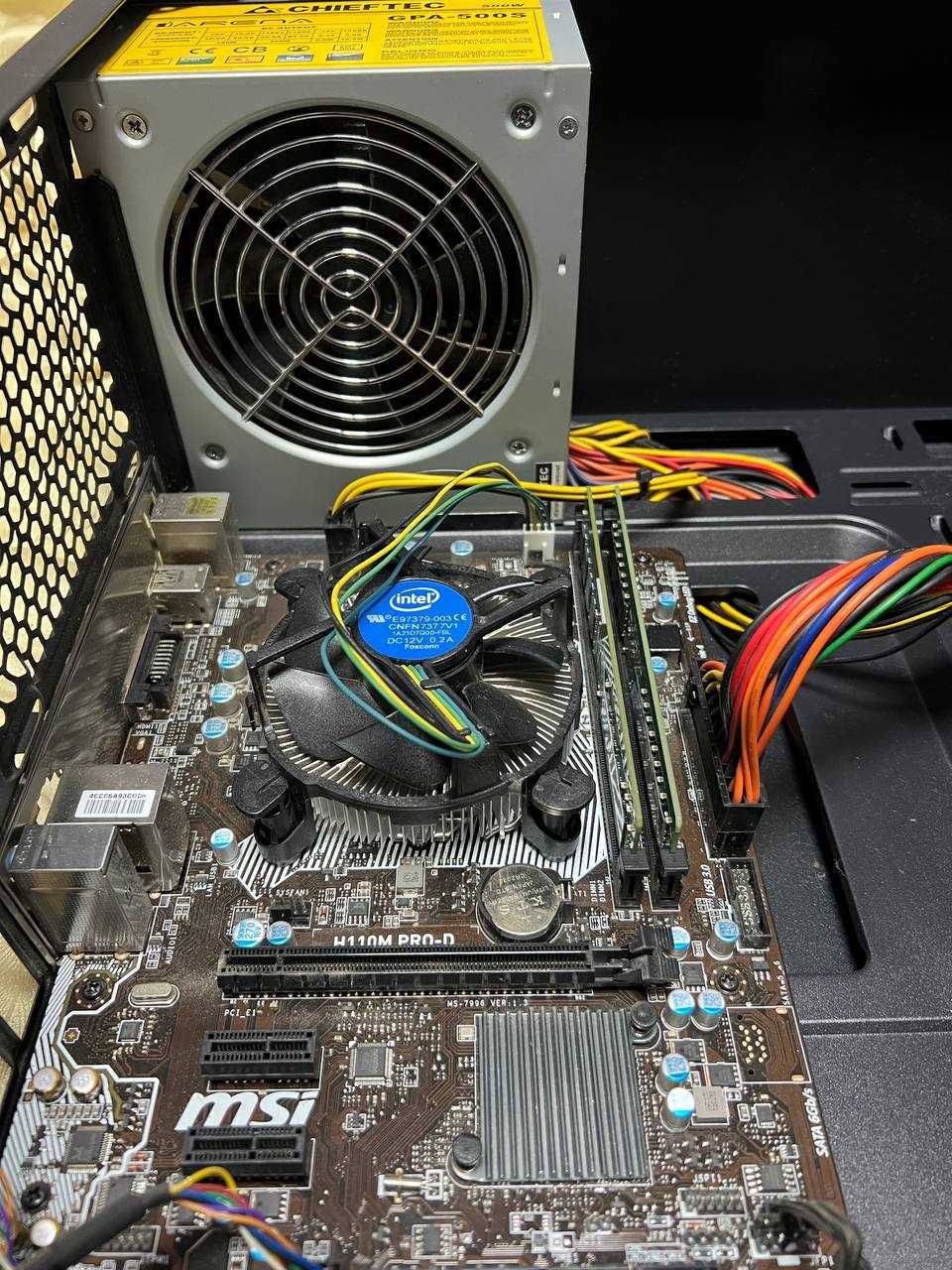 Корпус Vinga CS210B / MSI H110M PRO-D + Intel Pentium G4600