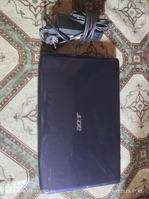 Рабочий ноутбук  Acer Aspire 5738Z(2ядра, ddr2 4гб, hdd 160 Гб)