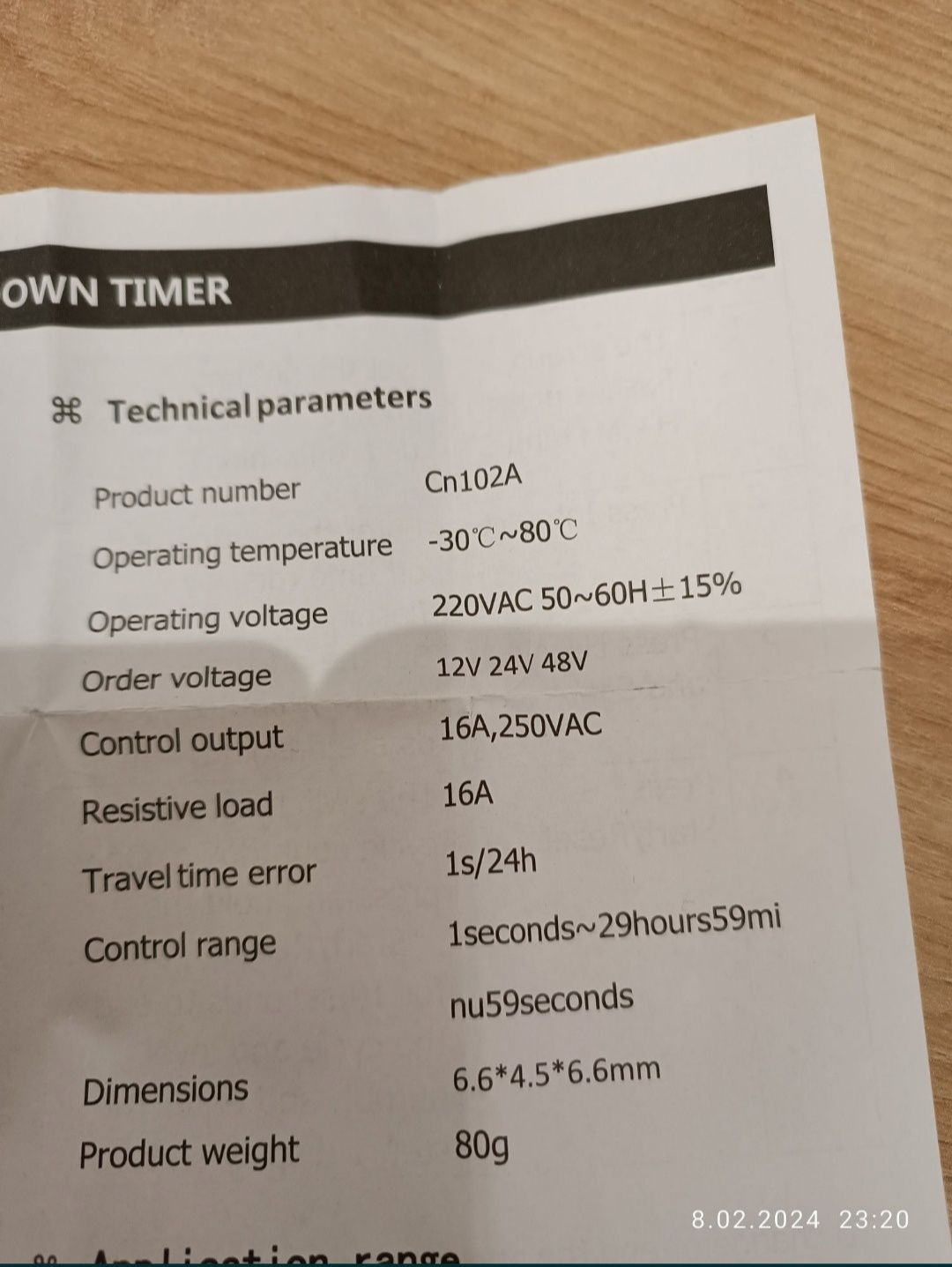 Programator timer czasowy 230V