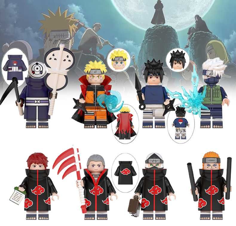 Coleção de bonecos minifiguras Naruto nº7 (compatíveis Lego)