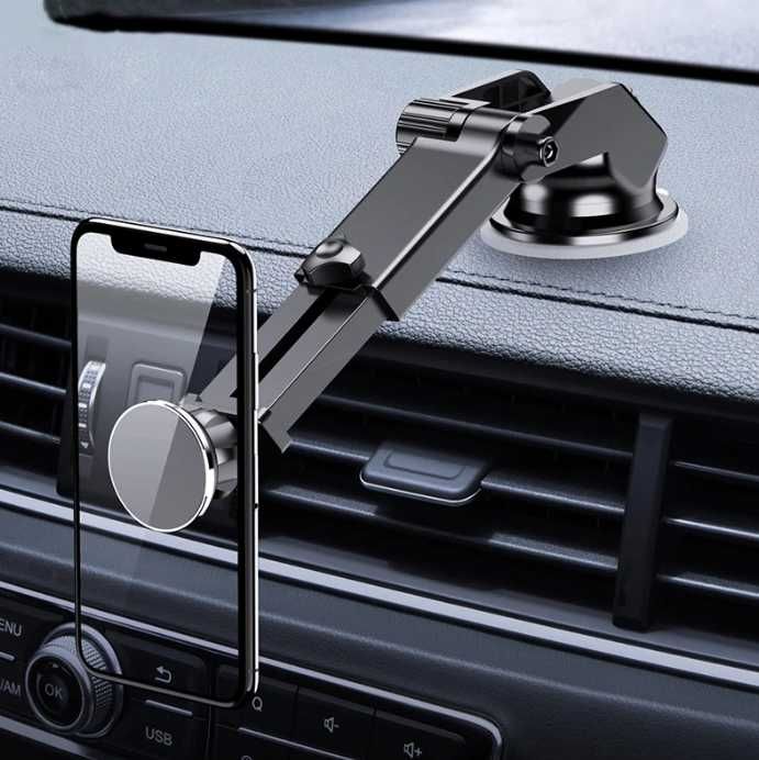 Mocny uchwyt samochodowy magnetyczny na telefon szybę deskę