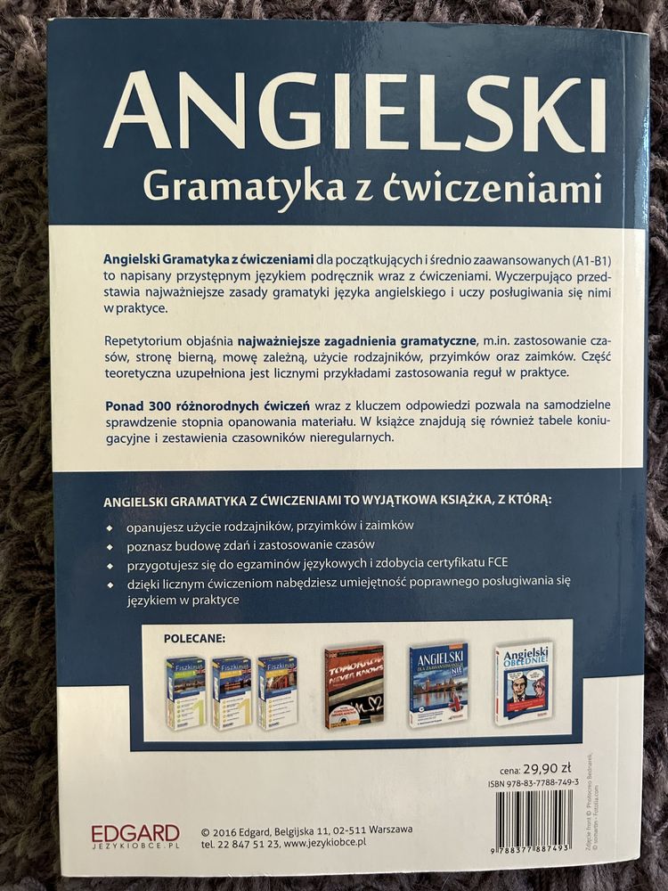 Angielski. Gramatyka z ćwiczeniami. Katarzyna Zimnoch. Edgard