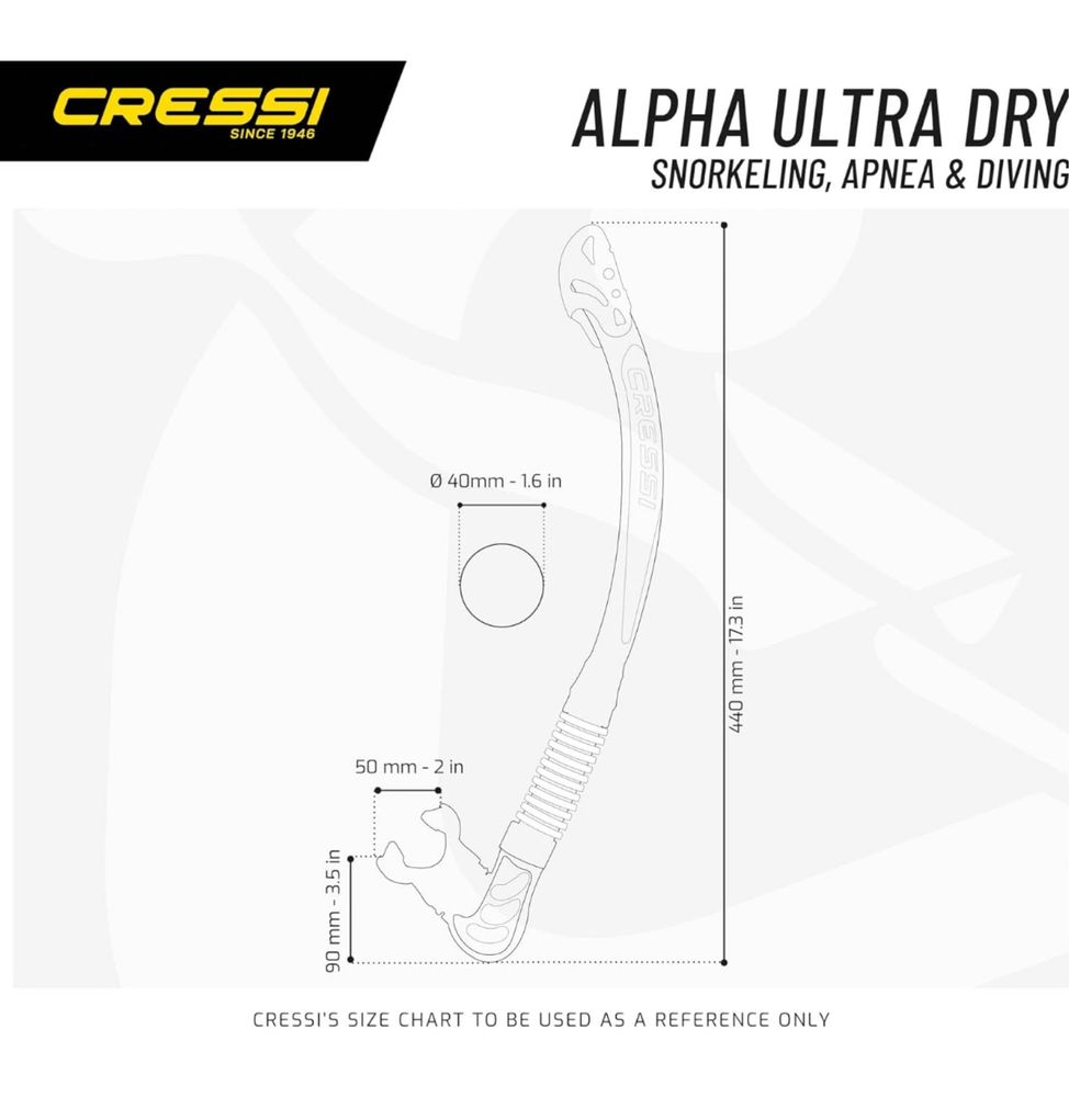 Fajka rurka do nurkowania Cressi Alpha Ultra Dry