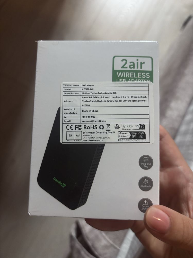 Адаптер CarlinKit 5.0 2air для бездротового Apple CarPlay