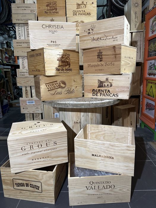 Caixas vinho / madeira vários tamanhos