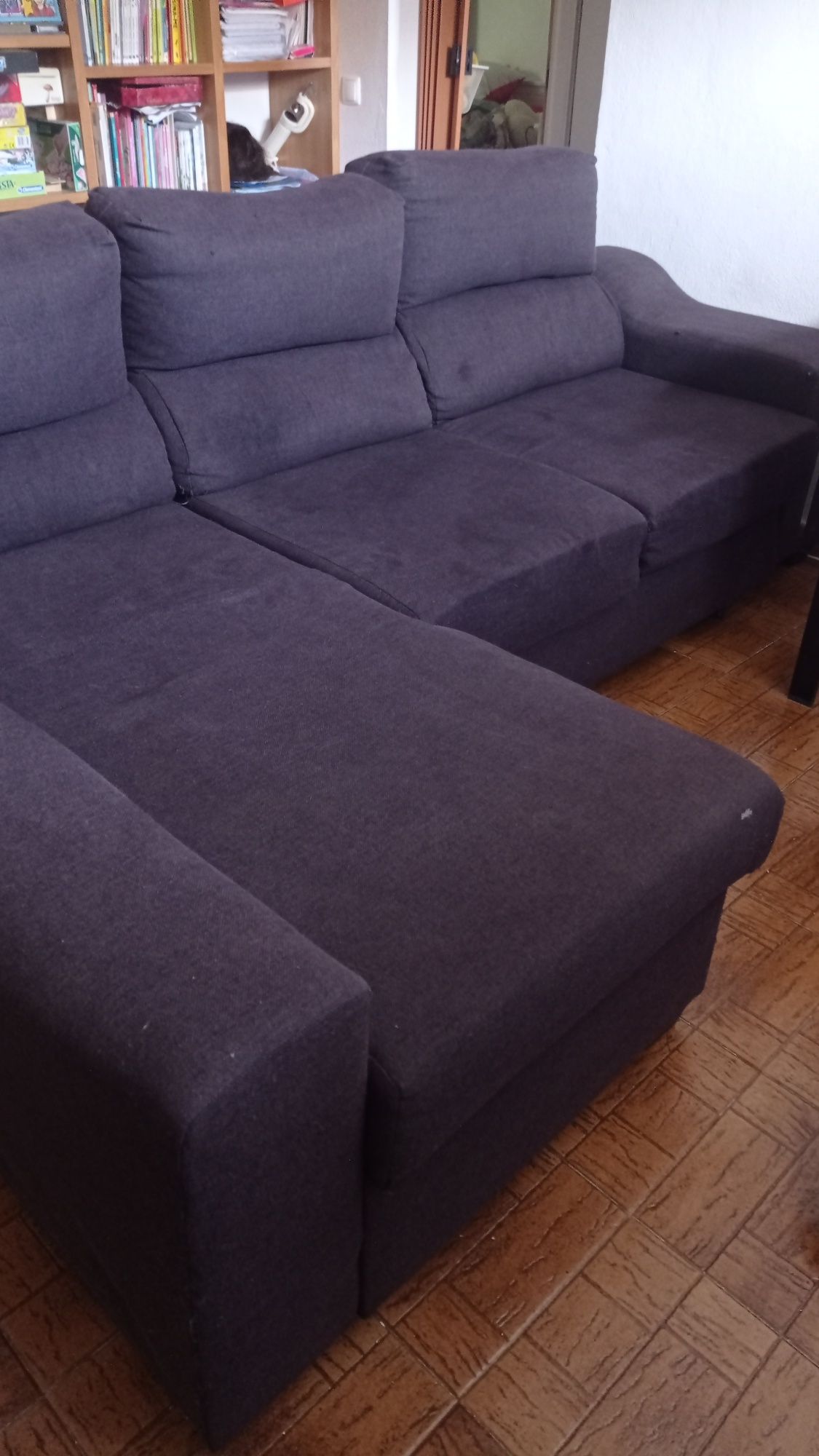 Sofá- cama castanho