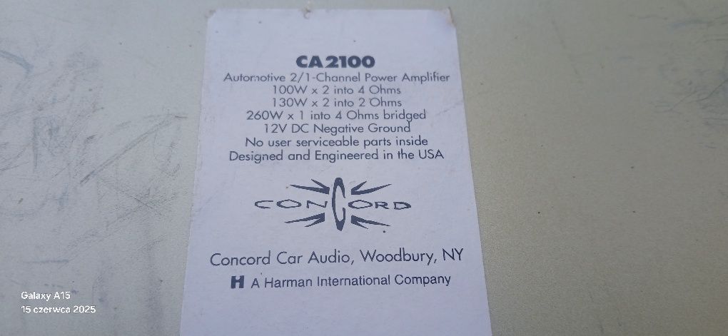 Wzmacniacz concord ca2100