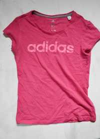 różowa koszulka adidas climalite XS 34 logo