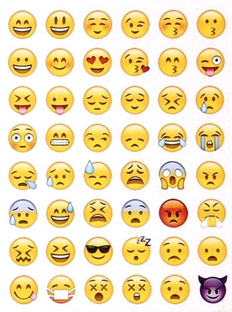 Folhas com 48 autocolantes Emoji