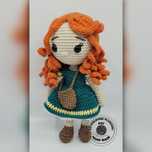 Szydełkowana lalka Merida z bajki Disney "Merida waleczna"
