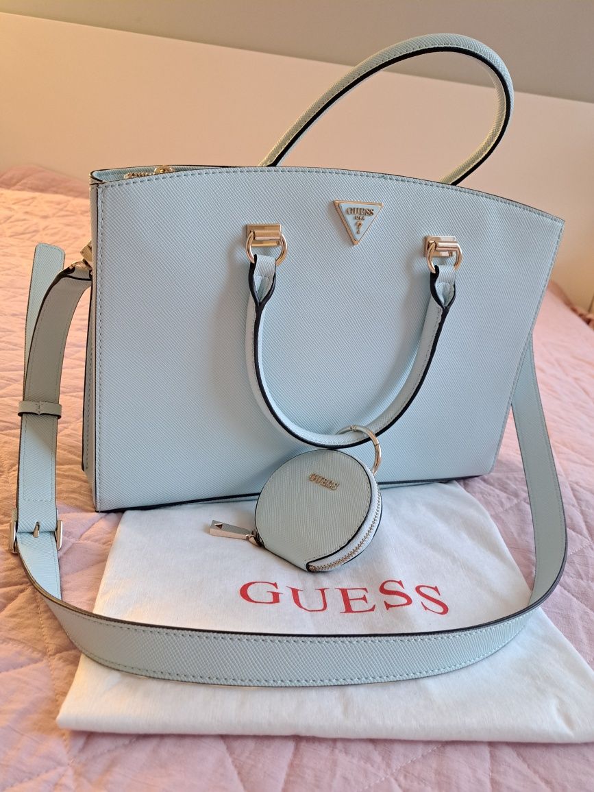 Guess torebka shopper nowa skóra saffiano